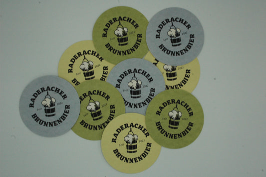 Bierdeckel "Raderacher Brunnenbier" - 9 Stück